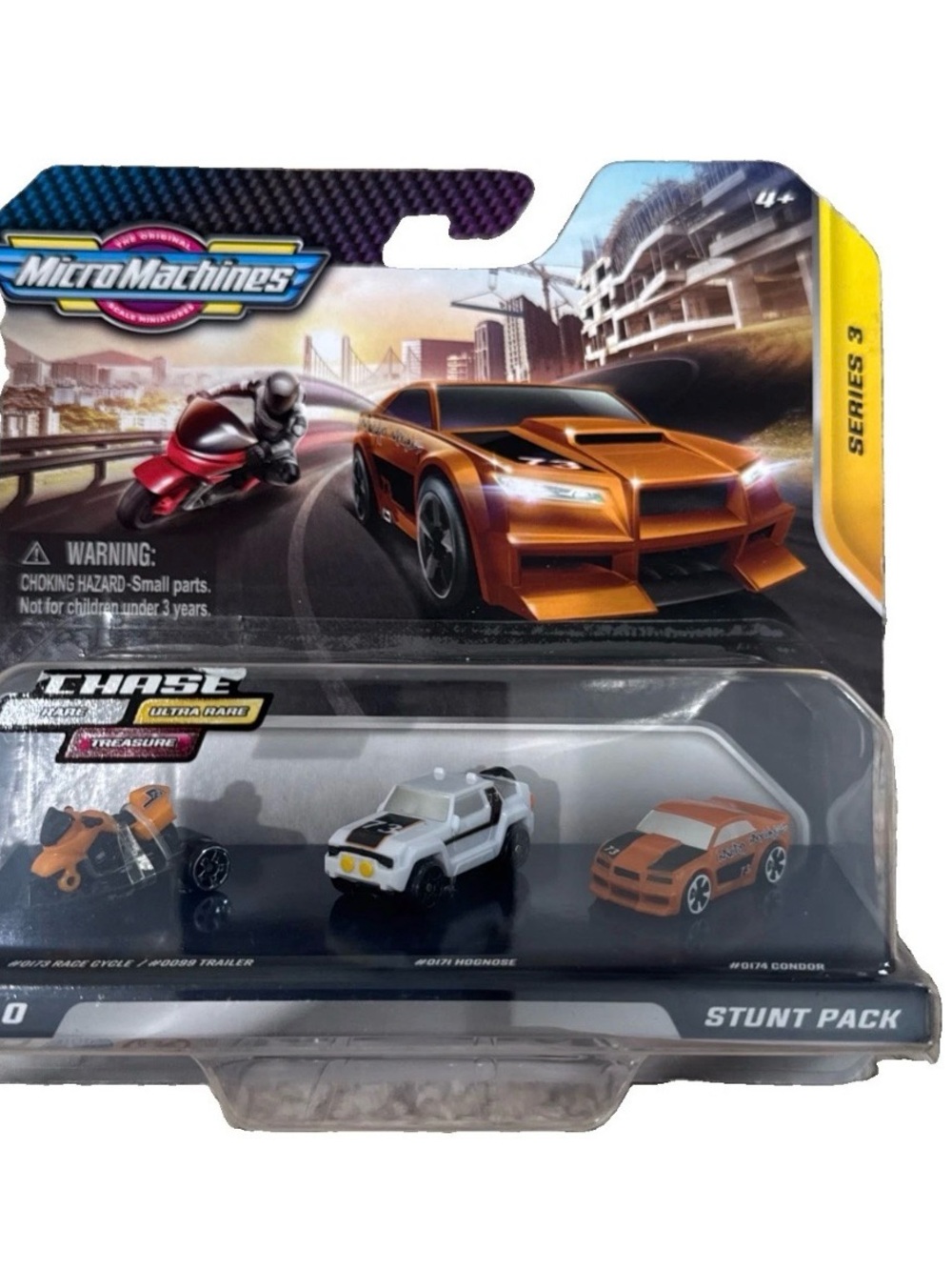 Micro Machines Stunt Pack - Orange & White Toy Vehicles